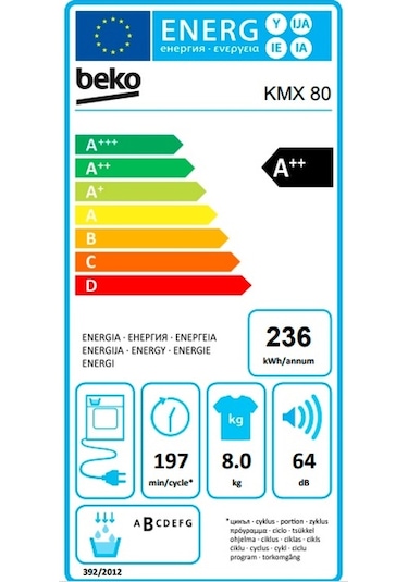 Beko KMX 80 Kurutma Makinesi - CMX8100 Çamaşır Makinesi 2'li Set