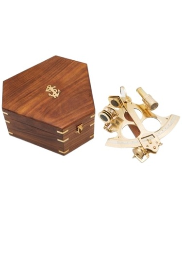 Denizcilik Grubu-marine Pirinç Aksesuar-kutulu Sextant-15x17x8 C