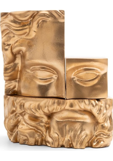 Altın Varaklı Zeus Başı Dekoratif Obje