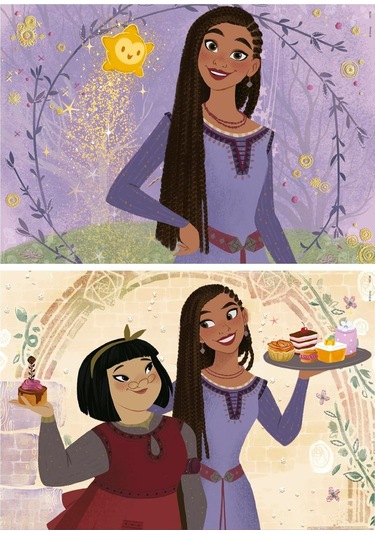 Educa 2x25 Parça Disney Wish Kız Çocuk Ahşap Puzzle 3-5 Yaş 1 Adet