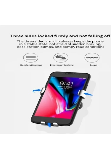 Tongxida Gold Metal Gravity Auto Phone Holder Car Air Vent Clip Car Mount Hawksbill Case -