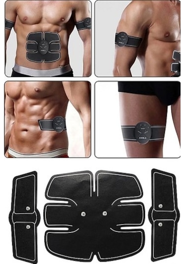 Kenpazar Sporcu Karın Masaj Aleti 6'lı Set siyah