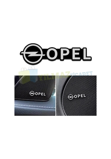 Opel Logo Hoparlör Sticker Arma Amblem Metal Yapışkanlı 2 Adet