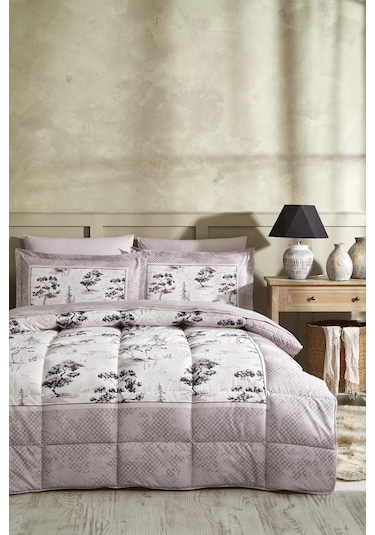 Özdilek Ranforce Çift Kişilik Uyku Seti-toile De Jouy Pudra Pudra