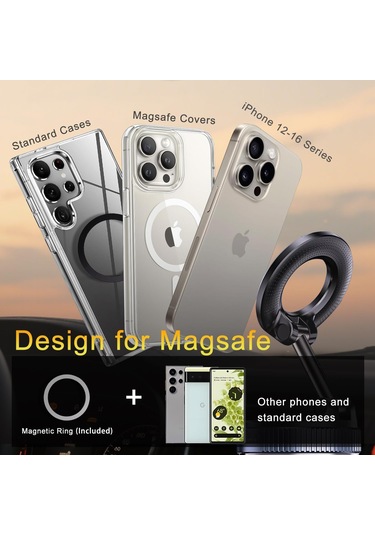 Kablosuz Araç İçi Manyetik Telefon Tutucu Vakumlu Hands Free X68