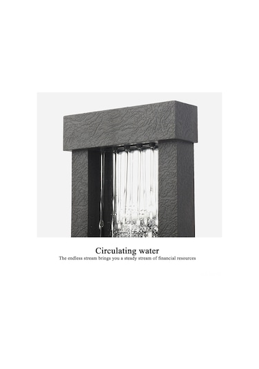 Vkemall Usb Led Işıklı Masaüstü Su Çeşmesi, Taş Dekorlu, Ofis Ve Ev Dekoru, Sakin Su Sesleriyle Zen Ambiyans