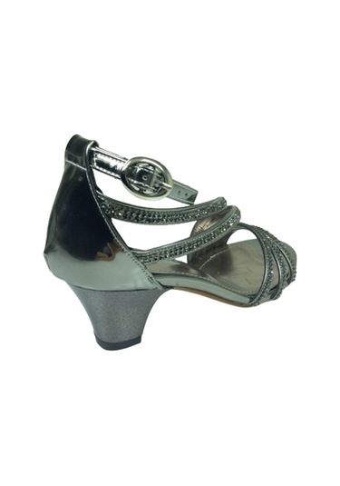 Ortopedikal Fikretbebe Kız Çocuk Abiye Simli Topuklu Ayakkabı (538433300) Platin