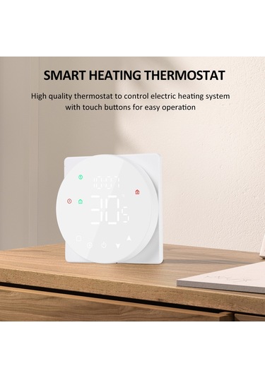 Fosenze Kombi Termostatı - Lcd Ekranlı, 5a Dokunmatik, Programlanabilir Isı Kontrol Cihazı Beyaz Tp908gc