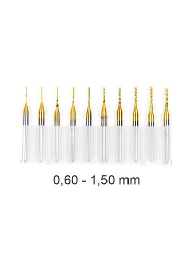 Titanyum Kaplı Tungsten Çelik Cnc Freze Pcb Kesici 0,6 - 1,5mm