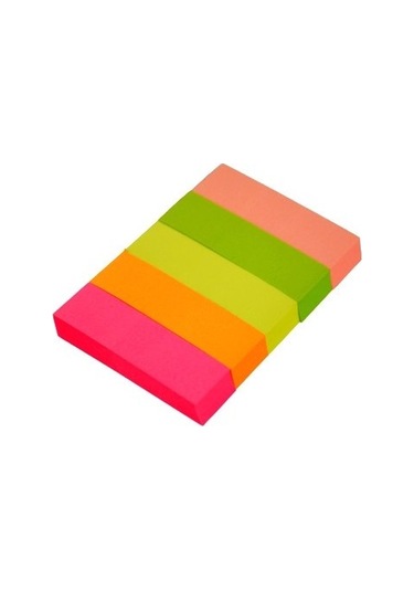 Homix 3 Paket Yapışkanlı Renkli Parmak Post-it Notluk 5'li