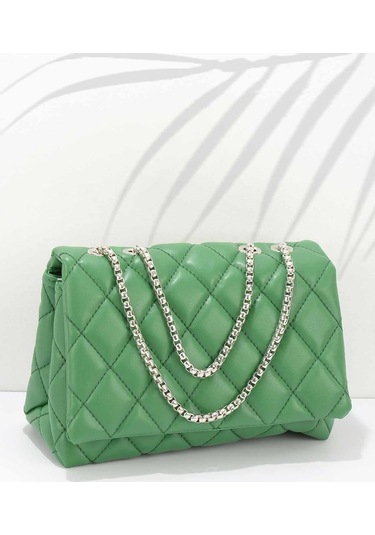 Yeşil Kadın Postacı Çanta C06554220109 Yeşil