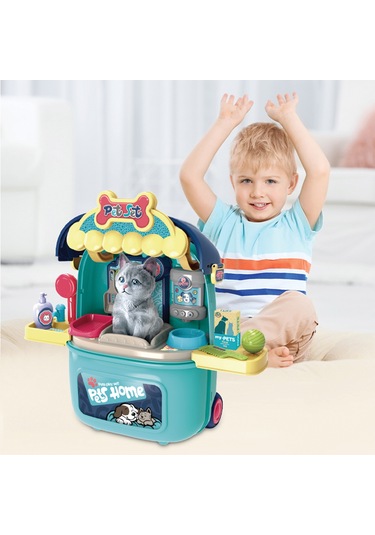 Ogi Mogi Toys Evcil Hayvan Oyun Seti Tekerlekli Çekçekli Sırt Çantası