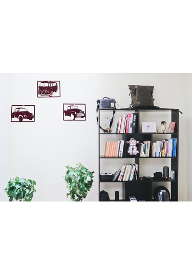 Minibüs Kamyonet Voswos 3'lü Klasik Lazer Kesim Metal Tablo