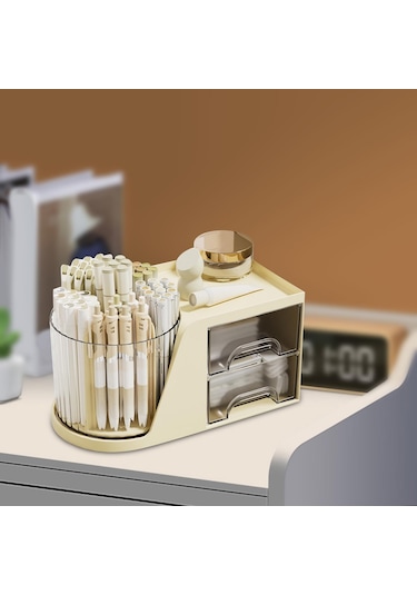 Homyl 360 Dönen Makyaj Organizatör Kalem Tutucu Çok