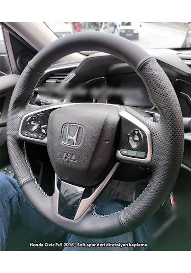 Honda Civic Fc5 Araca Özel Direksiyon Kılıfı Siyah