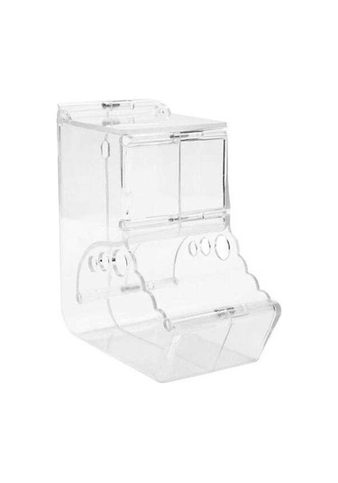 Pazly Pratik Otomatik Evcil Hayvan Besleyici, Şeffaf Plastik, 14x8x7cm, Kırmızı İçin Hamster Ve Kemirgenler
