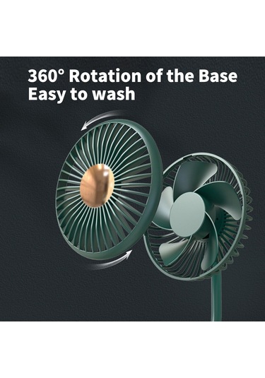 Taşınabilir Mini Araba Fanı Düşük Gürültülü Güçlü Sessiz Fan 3 Hız Ayarları 360 Derece Döndürme Ar Ev / Ofis / Vantilatör 53042836