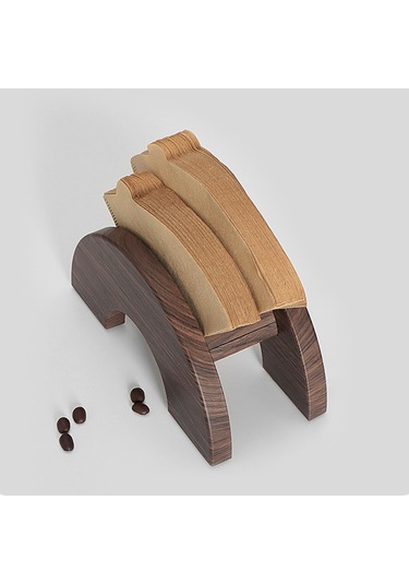 Homyl Kahve Filtresi Kağıt Tutucu Ev Bar Cafe İmitasyon-ceviz İmitasyon Ceviz