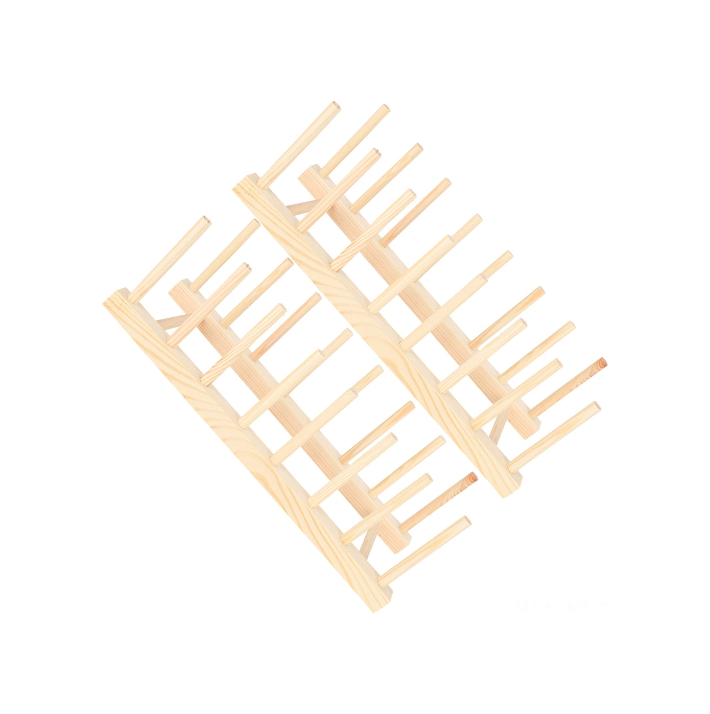 Wezone Ahşap Tabak Depolama Rafı, Mutfak Gereçleri Ve Kitaplık Olarak Kullanılabilir, Doğal Ahşap, Sağlıklı Ve Dayanıklı, 2 Set Diğer