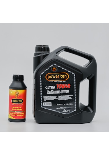 POWERTEN 10W40 Motor Yağı 4 LİTRE + Motor Yağ Katkısı