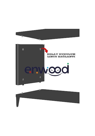 Capella Gri Mdf Country 4 Kapak Duvara Monte 160 Cm Tv Ünitesi