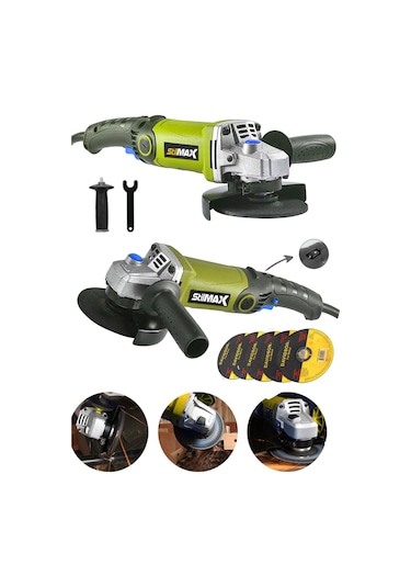 Stilmax STM35AG 3500 W Devir Ayarlı Spiral Taşlama Makinesi + Taşlama 125 MM 5 Adet