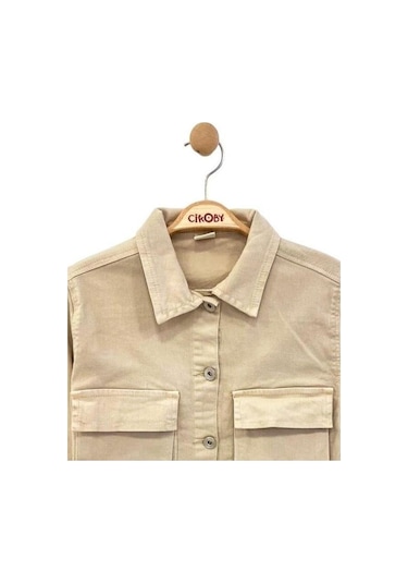 Çikoby Kız Çocuk Renkli Kot Ceket Ck30744 Taş