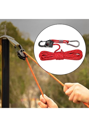 Suntek 4mm Çadır Adam Halat Taşınabilir Kılavuz Kırmızı Kırmızı