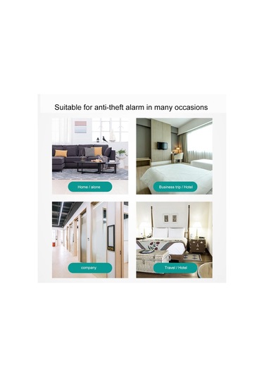 Tenfowee Ev Ofis Otel Güvenlik Alarmı - Paslanmaz Çelik, 120db Ses, Titreşim Sensörlü, Taşınabilir Kapı Tıkacı