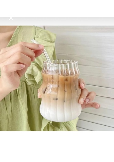 2 Li Isıya Dayanıklı Borosilikat Cam Uzun Bardak Kahve Ve Sunum