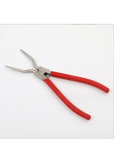 Springsun 11 İnç Kırmızı Saplı Kalkan Pensi - Düz Ve Eğik Uçlu - Samsung Lg Çamaşır Makinesi Tamiri İçin Çelik Donanım Aracı