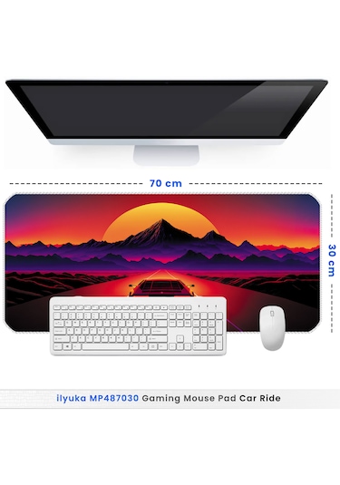 İlyuka Mousepad 70x30cm Büyük Boy Xl Mp487030 Car Ride