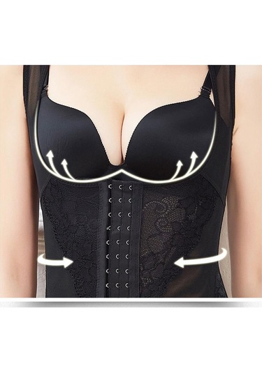 Siyah Fallsweet Bel Eğitmen Vücut Şekillendirici Kaldırıcı Zayıflama Bel Eğitmen Shapewear Korse Kadın 6xl Siyah