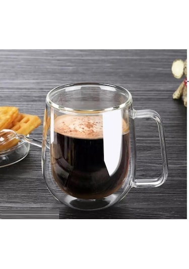 Perotti 12469 Double Wall Çift Cidarlı Cam Kupa Bardak 300 ML
