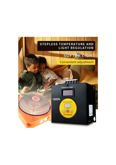 Dancemonkey 10000w Hızlı Sıcaklık Düzenleyici Voltaj Regülatörü - Kompakt Siyah Siyah