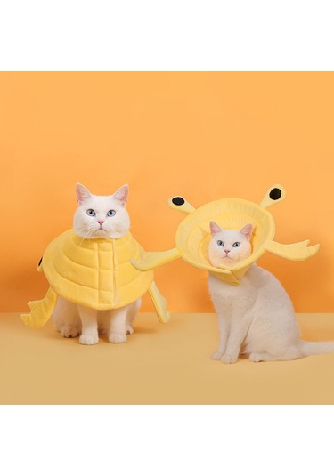 Homyl Ayarlanabilir Kedi Koni Yaka Anti Isırık Küçük L Sarı