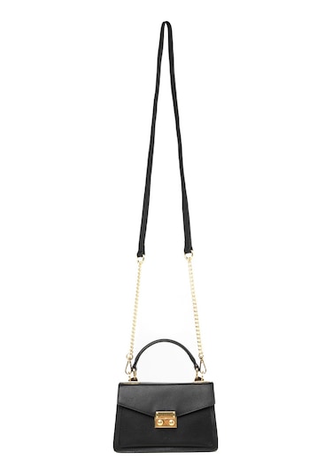 Çapraz Çanta Kadın Sheıla Piumelli Milano Bag P636 Black Siyah