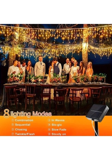 Fastbuy Turcoshop11 Güneş Enerjili 96 Led Işık Barları, Yatak Odası Bahçe Dış Mekan Dekor