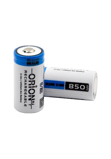 Orion CR123A 3.7 V 850 mAh 16340 Li-Ion Şarj Edilebilir Pil