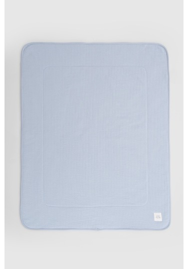 Wellsoftlu Kapitone Mavi Bebek Battaniyesi 80x100 CM Mavi