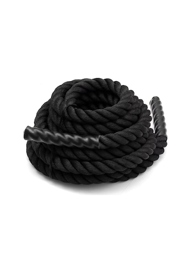 Ckspor Dayanıklı Kılıflı Antrenman Halatı 10 Metre 38 Mm Battle Rope Crossfit Dayanıklılık Güç Antrenmanı