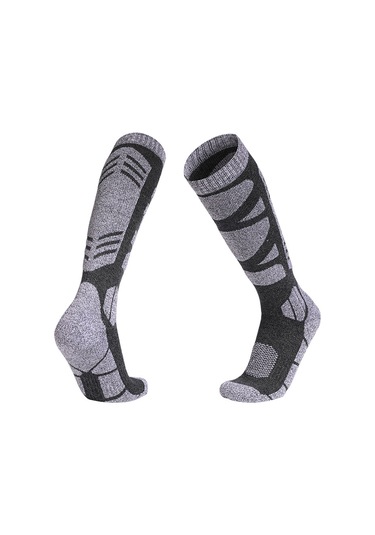 Maiyame Erkek Kayak Çorabı Xl 43-47 Numara Koyu Gri - 80% Pamuklu Isı Yalıtımı Koyu Gri