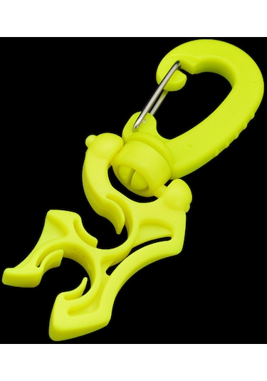 Suntek Dalış Hortumu Tutucu Klipsi Yaylı Kanca Çift Bcd Sarı