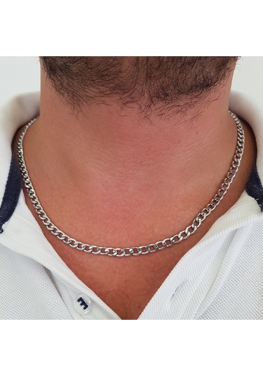 Chavin Gri 60 Cm. 5 Mm. Erkek Bayan Çelik Zincir Ep11-5 Gümüş