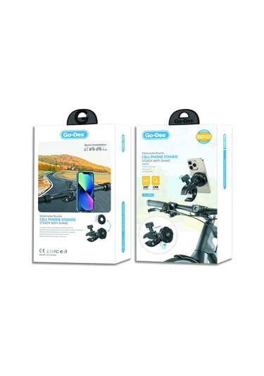 Go Des Gd-hd903 Magnetik Magsafe Sarsıntı Önleyici Motosiklet Ve Bisiklet Telefon Tutucu Siyah