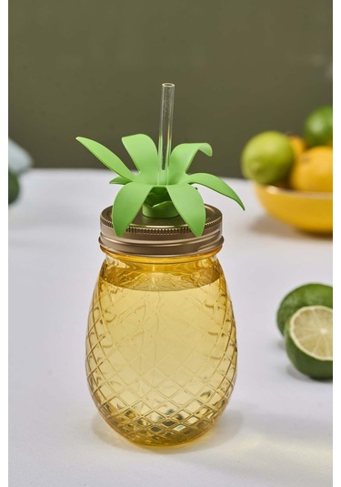 Karaca Ananas Transparent Pipetli Su Şişesi 550 Ml