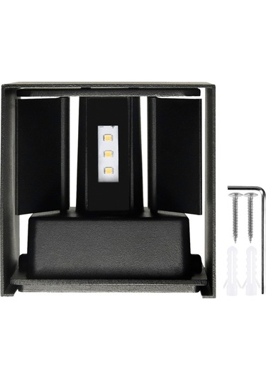 Ip65 Su Geçirmez Led Dış Cephe Lambası - 6 Işık, Isı Dağıtımı Hızlı, Aydınlatma Açısı Ayarlanabilir, 3000k Sicak Beyaz Işık Ilık Beyaz Ilık Beyaz