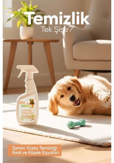 Bitkisel Temizleyici - Pet Cleaner 750ml Evcil Hayvan Alanlarında Doğal Temizlik Tekli