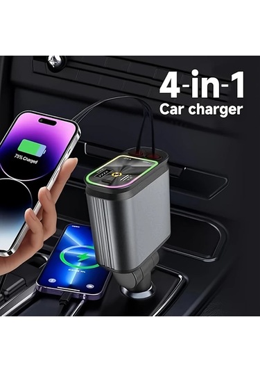 Dashanshop W&o 66w Hızlı Şarj Cihazı Metalik Gri Yıldızlı Gökyüzü Işığı Galaxy S23 S22 İphone 16 15 14 13 Plus Pro Max Android Tablet Usb C