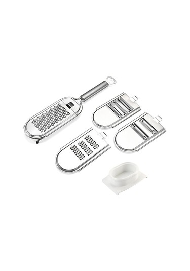 Paslanmaz Çelik Sebze Kesici Grater, Spesifikasyon: 4 Bıçak+parmak Koruyucusu Renkli Kutu, Boyut:4 Bıçak+parmak Koruyucusu Renkli Kutu Diğer Diğer